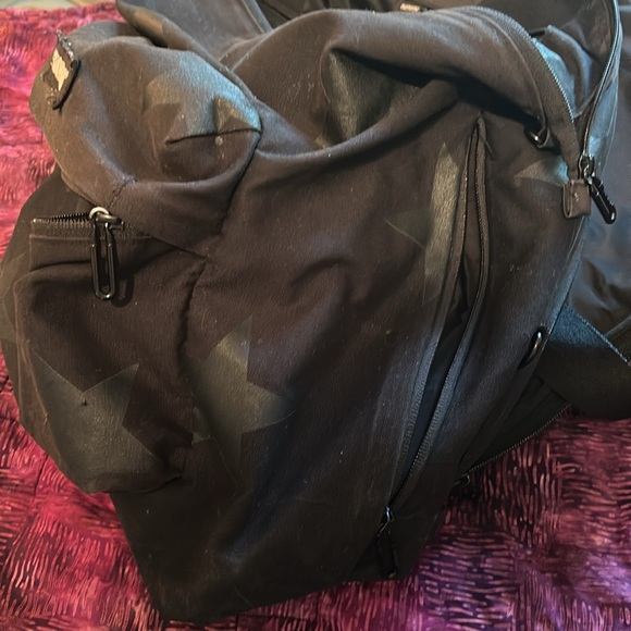 RARE NUNUNU diaper bag backpack with distressed black stars - Picture 5 of 7